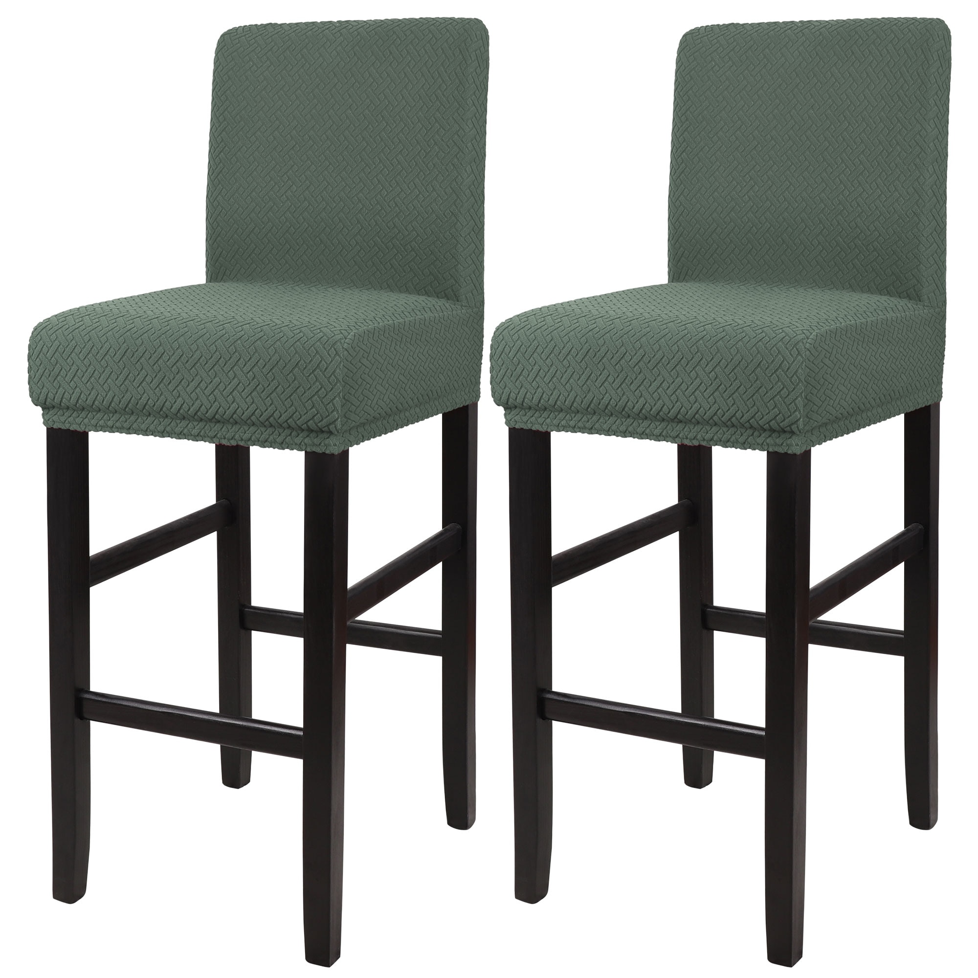 Stretch Bar Stool Covers for Counter Short Back Chair Covers On