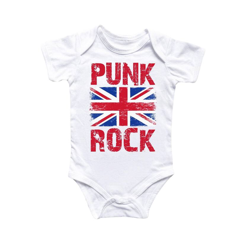 Punk Rock England - Baby Boy Girl Clothes Infant Bodysuit Funny Cute Newborn - Natural - Newborn