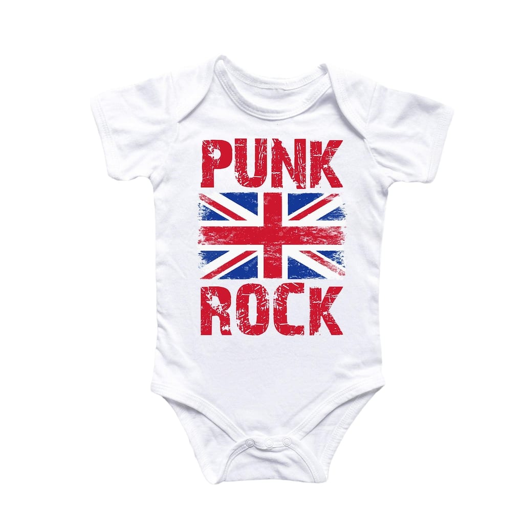 Punk Rock England - Baby Boy Girl Clothes Infant Bodysuit Funny Cute Newborn