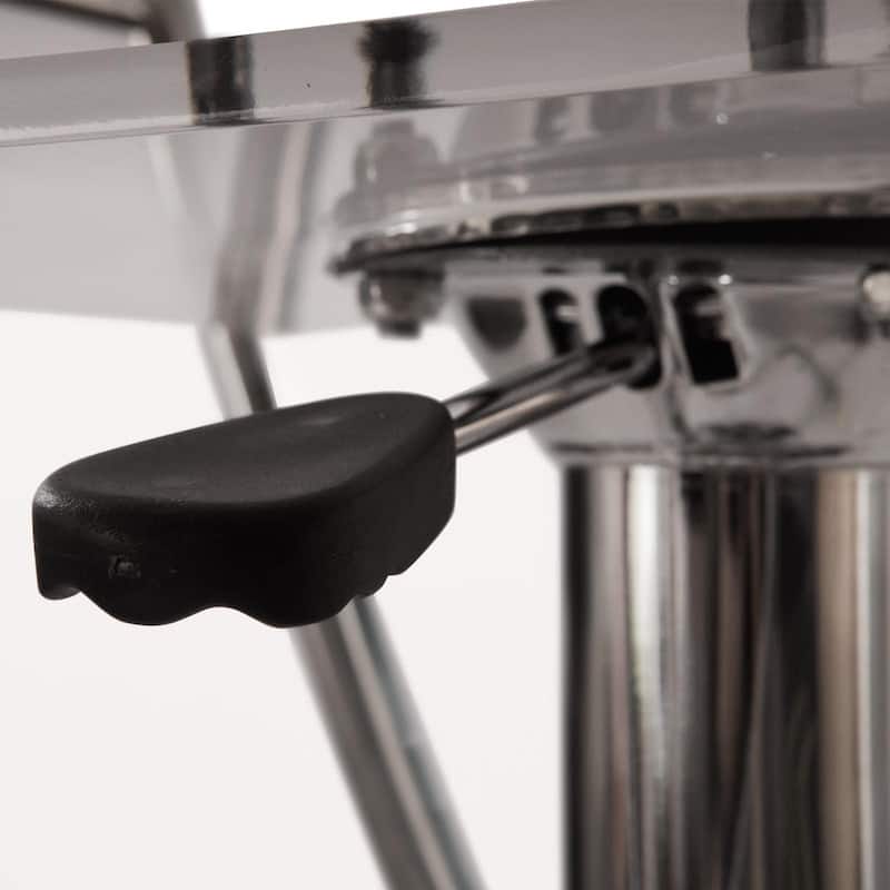 Napoli Clear Acrylic Height Adjustable Bar Stool - Modern Transparent Swivel Counter Height Chair for Kitchen or Home Bar