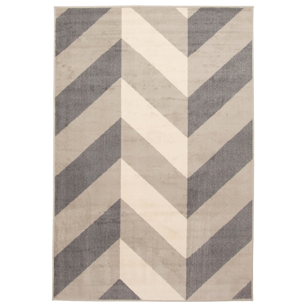 ECARPETGALLERY Machine Woven Bianca Grey Area Rug