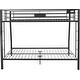 preview thumbnail 4 of 6, Black Bunk Bed Metal Full XL/Queen Bunk Bed with Protective Fence - Safe and Stylish Design