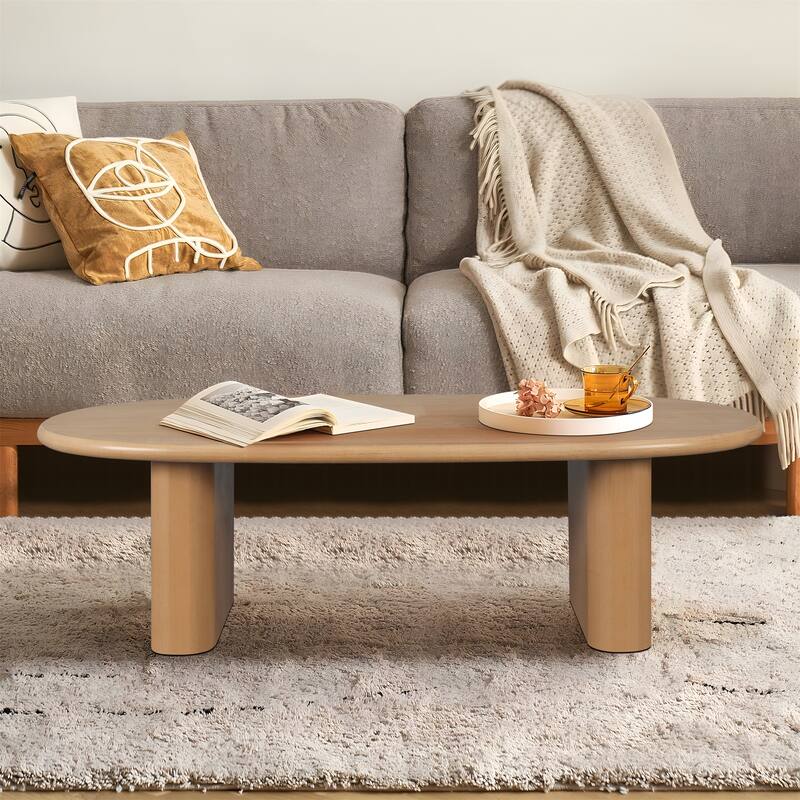 51" Tapered Tabletop Coffee Table - Natural