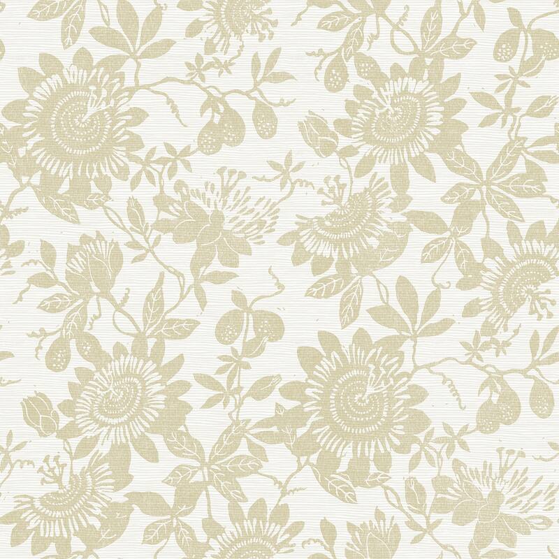 A-Street Prints Helen Gold Floral Trail Wallpaper