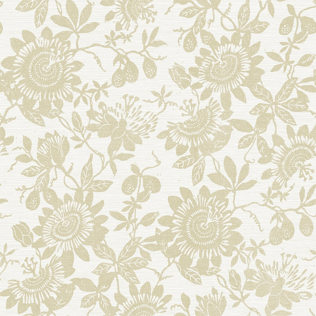 A-Street Prints Helen Gold Floral Trail Wallpaper