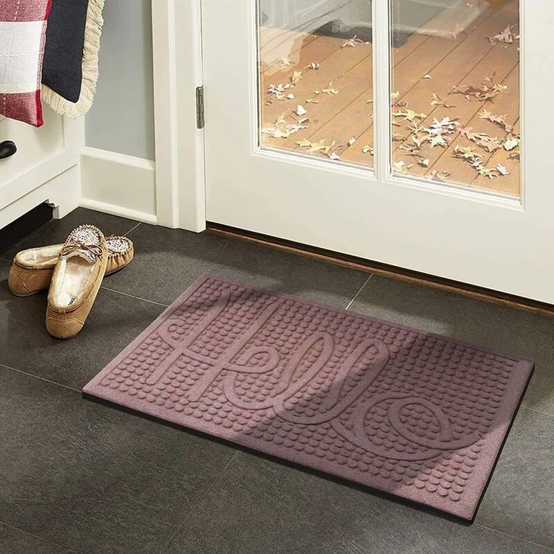 A1HC Durable All Weather Absorbent Doormat Indoor and Outdoor Mats, Boot Scraper, 24x 36