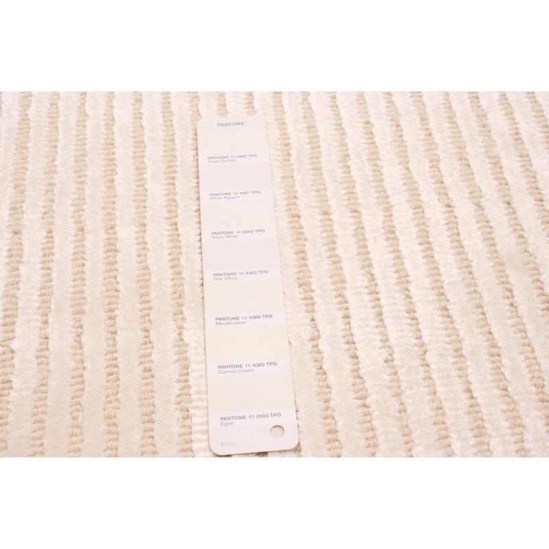 ECARPETGALLERY Hand-knotted Opulence Cream Viscose, Wool Rug - 3'6 x 5'3