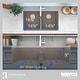 preview thumbnail 31 of 56, Karran Undermount Double Equal Bowl Quartz Kitchen Sink - 32" x 19.5" x 9" - 32" x 19.5" x 9"