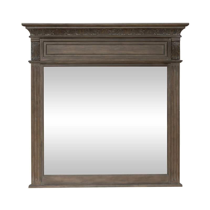 Carlisle Court Chestnut Finish Landscape Mirror