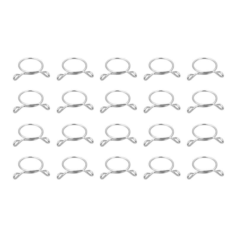 Fuel Line Hose Clips, 304 Stainless Steel Tubing Spring Clamps for Motorcycle - 20mm