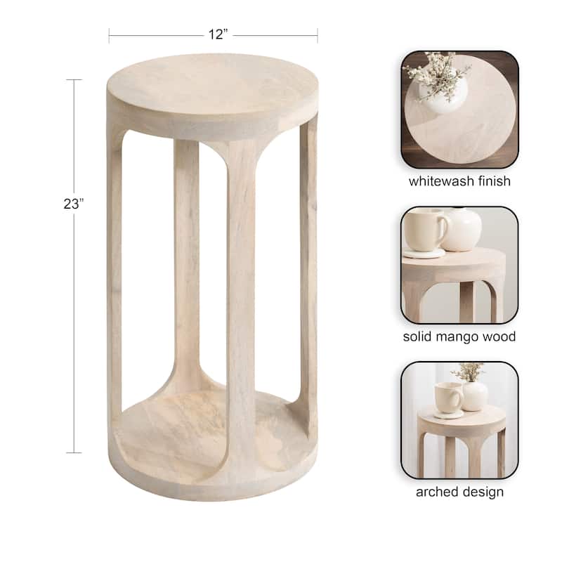 Kate and Laurel Dahl Wood Drink Table