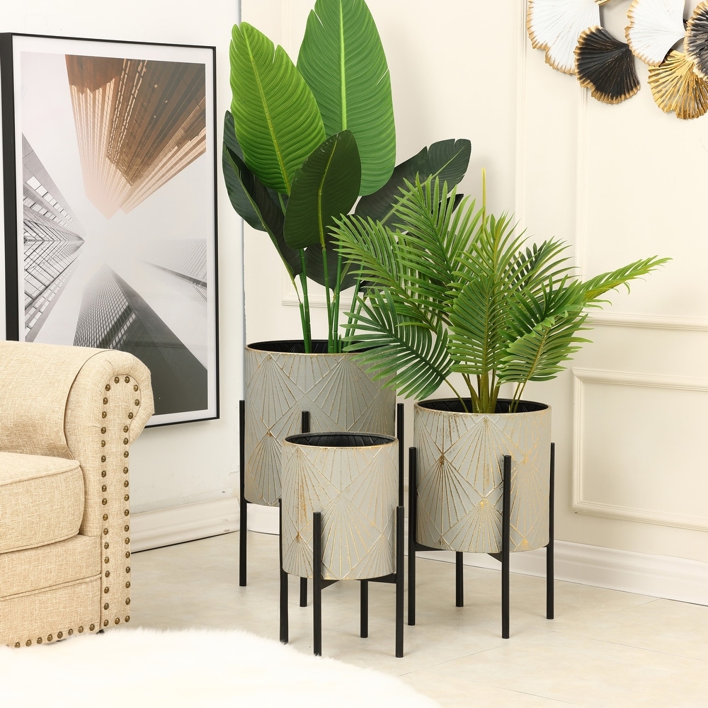 Simple Black Cylinder Metal Floor Vase With 2 Heads For Home Outdoor Decor  And Flower Stand From David137, $22.12