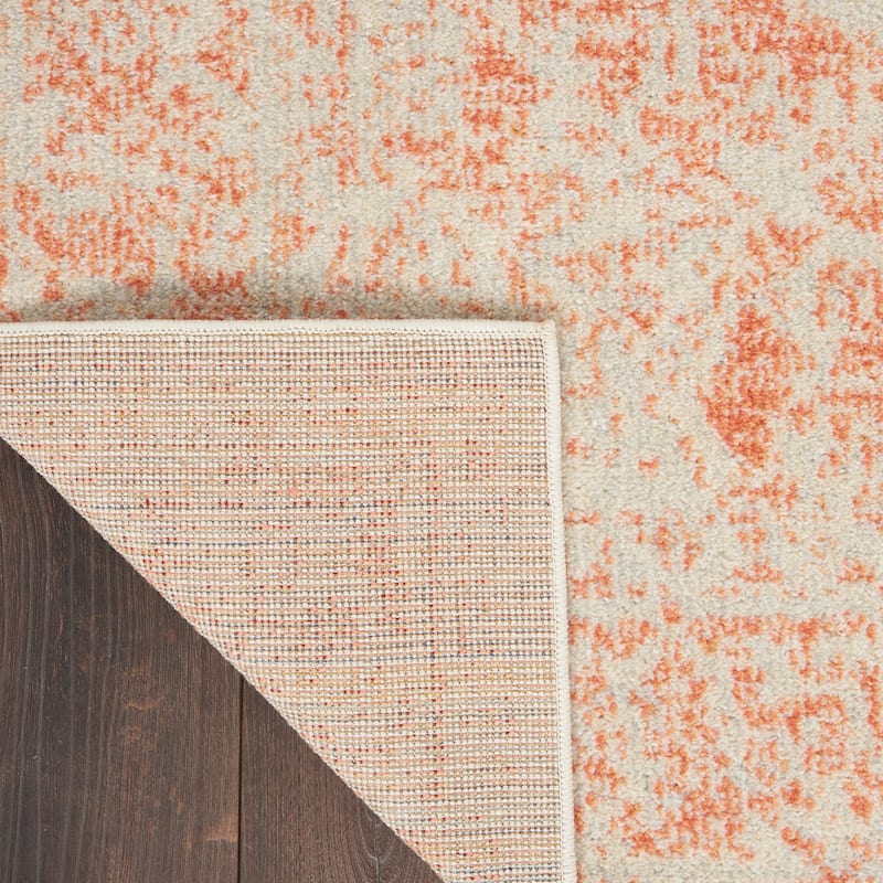 Nourison Tranquil Persian Medallion Pink/Ivory Area Rug