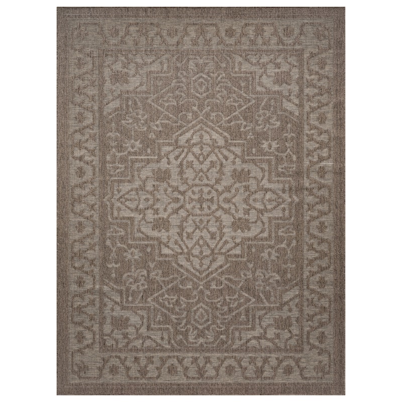 Nourison Tulum Indoor/Outdoor Persian Area Rug - 10' x 14' - Brown