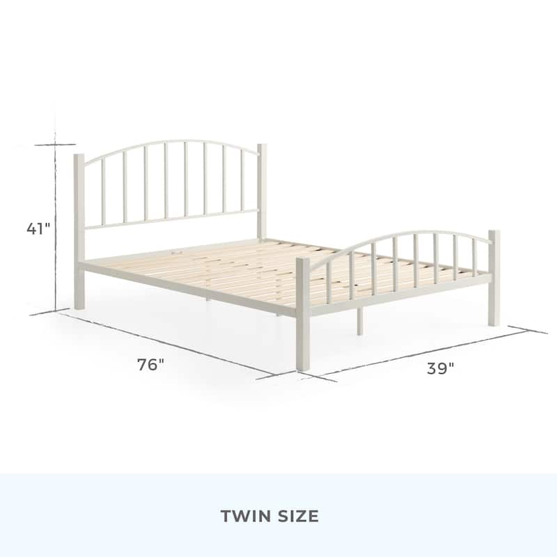 Brookside Tiffany Metal Platform Bed with Arching Headboard