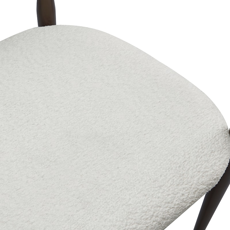 Modern Industrial Elmore Upholstered Dining Chairs (Set of 2) with Iron Frame by Christopher Knight Home
