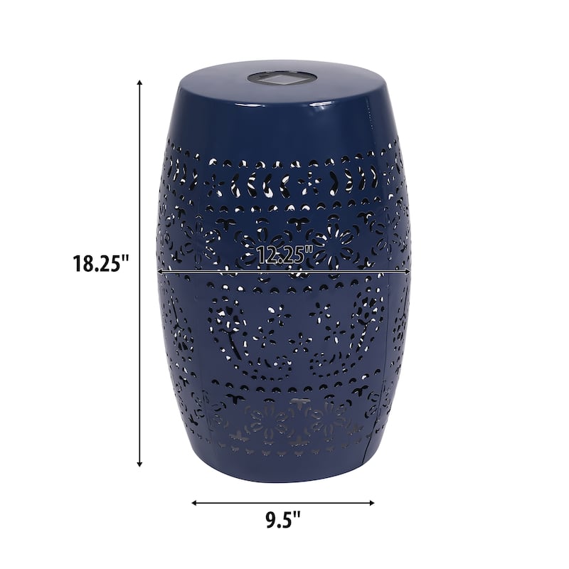 Danya Indoor/Outdoor Iron Side Table with Solar Powered Light and Built-In Battery by Christopher Knight Home