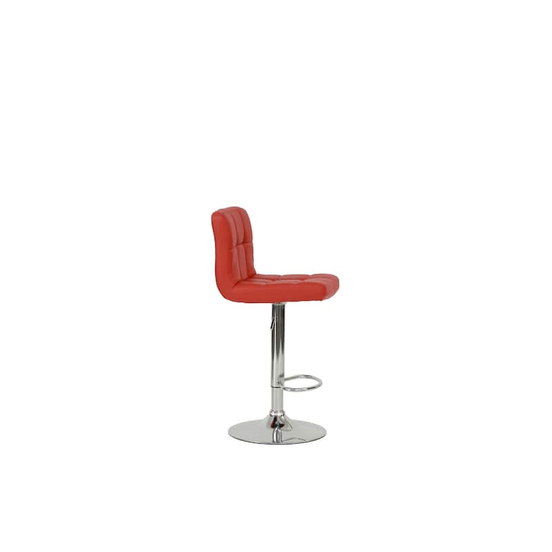BAR STOOL in Red, Chrome