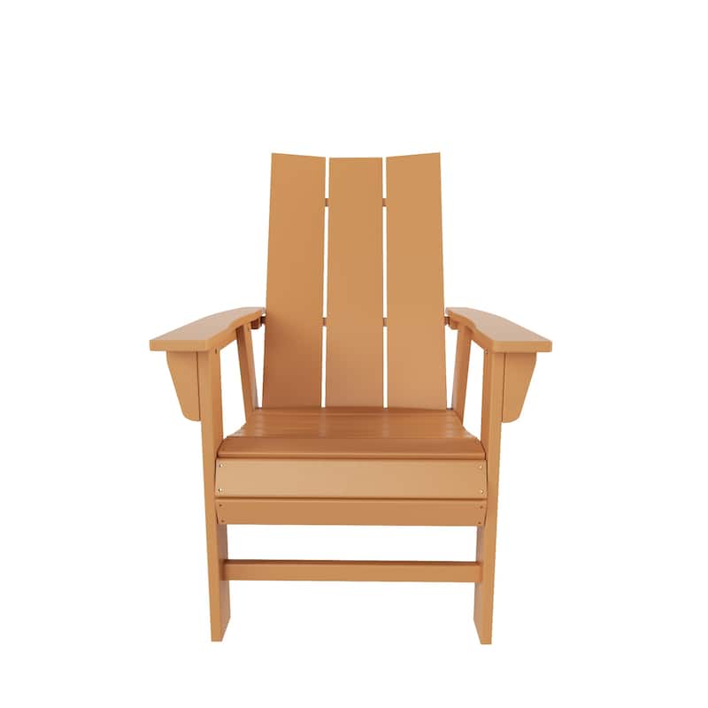 Polytrends Shoreside Hdpe All Weather Outdoor Patio Adirondack Dining Chair (1PC)