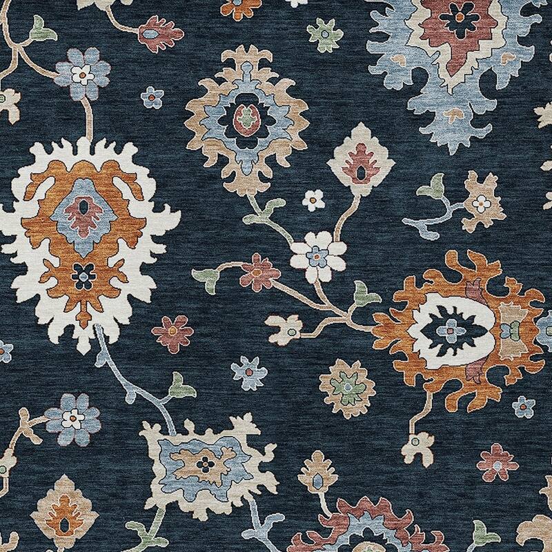 HomeRoots Floral Traditional Rectangle Outdoor Rug