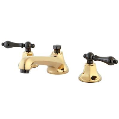 Kingston Brass Water Onyx Widespread Double Handle Bathroom Faucet -