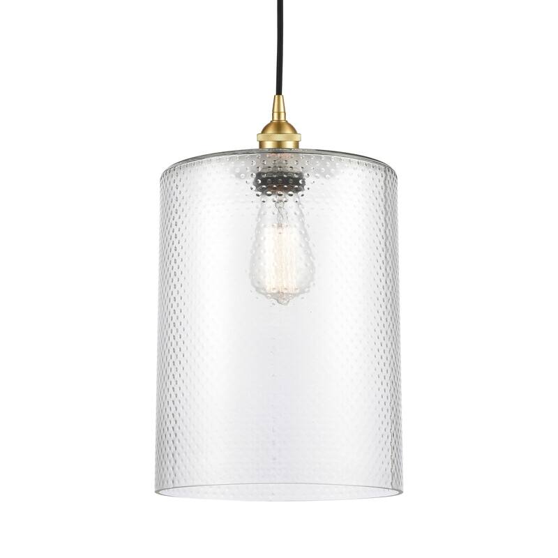 Innovations Lighting 616-1P-16-9-L Cobbleskill Pendant Cobbleskill 9" - Satin Gold / Clear