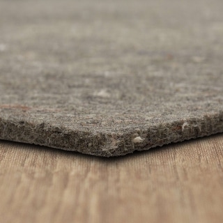 Mohawk Home Non Slip Rug Pad 3/8" Inch Thick Felt Cushion Reversible - Grey