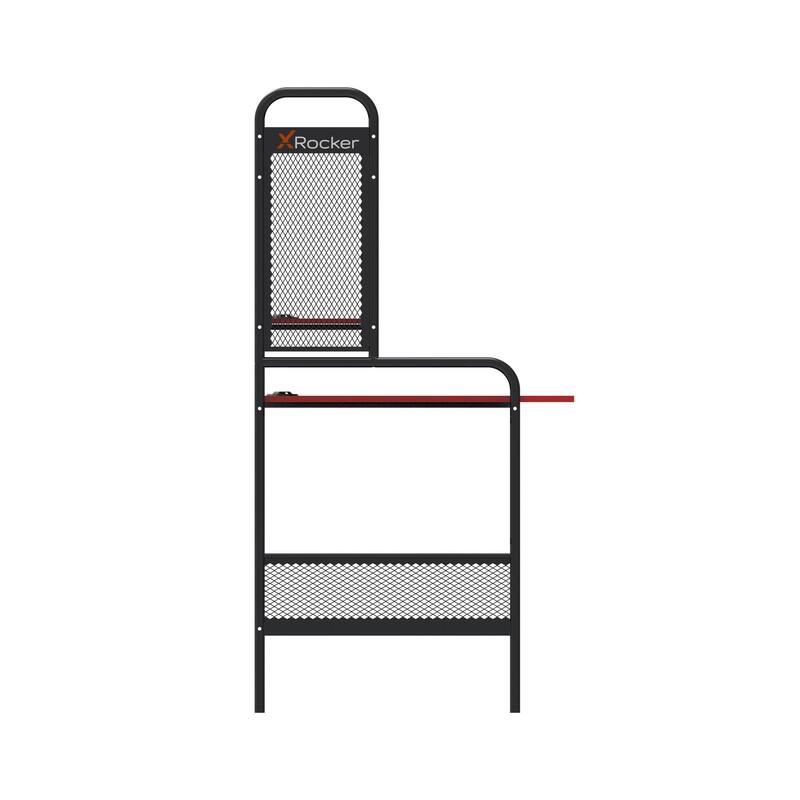 X Rocker iCarus Metal Gaming Desk with Shelves
