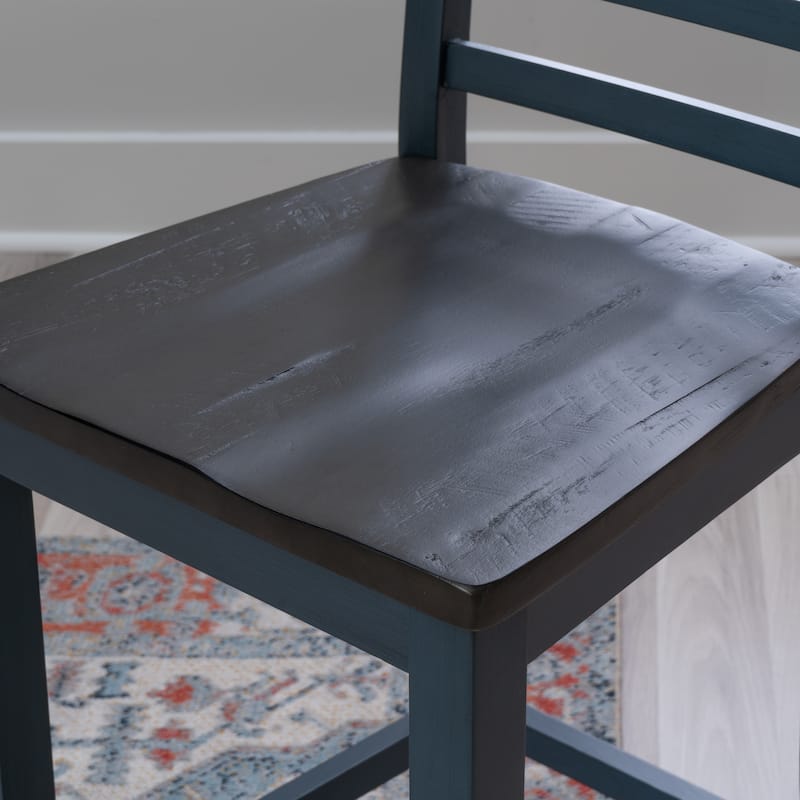 Kiri Blue 24-Inch Counter Height Bar Stool (Set of 2)