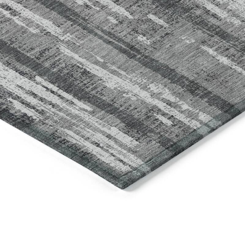 HomeRoots Striped Transitional Rectangle Outdoor Rug