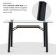 preview thumbnail 8 of 7, Mcombo Glass Dining Table Modern Rectangular Kitchen Table