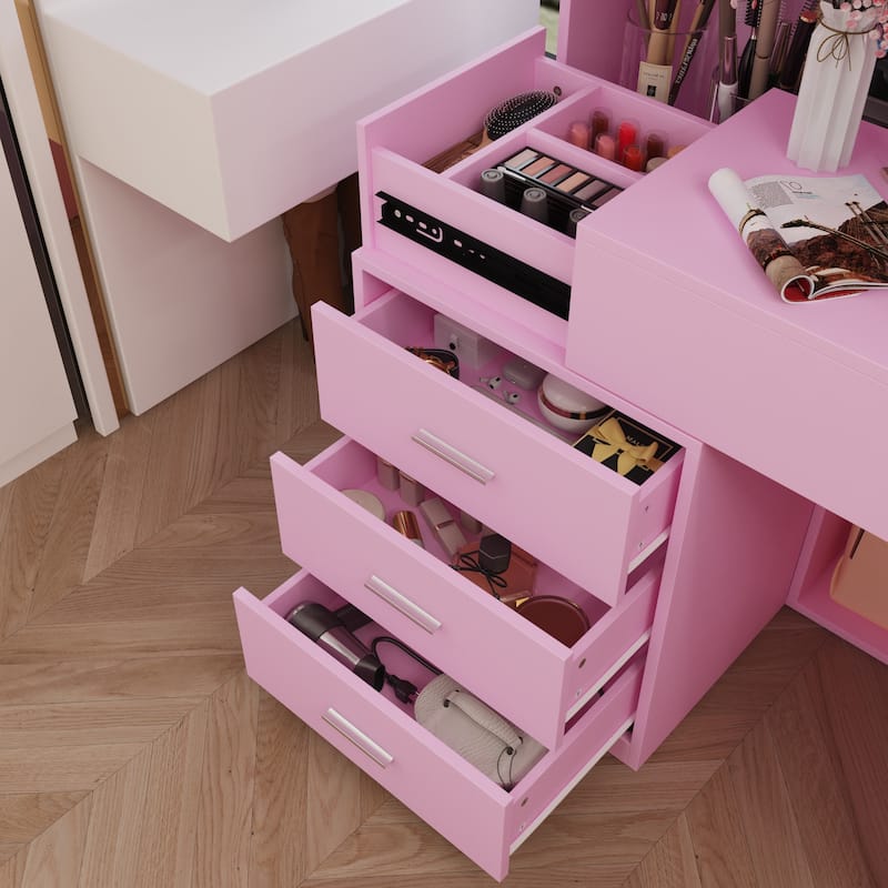 Dresser LED-Lit Vanity Dressing Cabinet with Full-Length Mirror