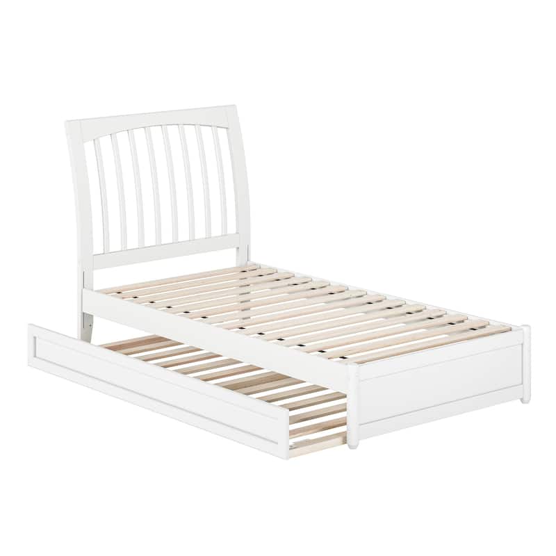 Roslyn Platform Bed with Panel Footboard and Twin Trundle