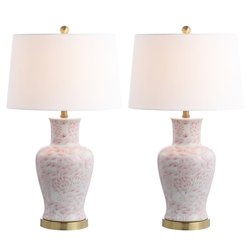 SAFAVIEH Lighting Hiltraut 28" LED Table Lamp (Set of 2) - 16"x16"x28" - 16Wx16Dx28H