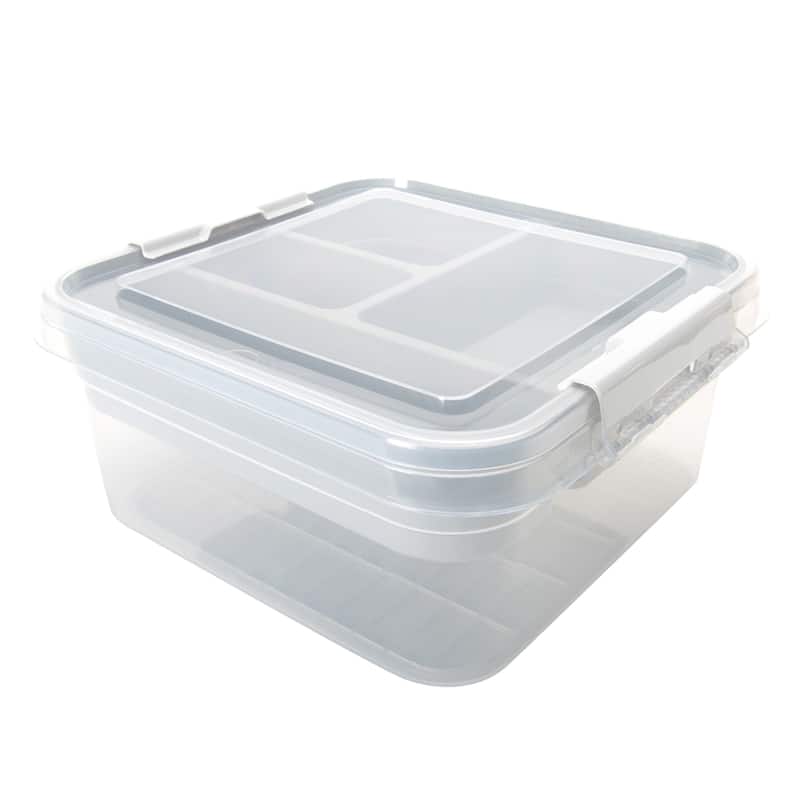 Simplify 5 Compartment Gift Supply Storage Box - White