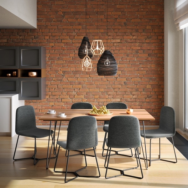 WYNDENHALL Bogart Contemporary Dining Chair Set of 2 in Charcoal