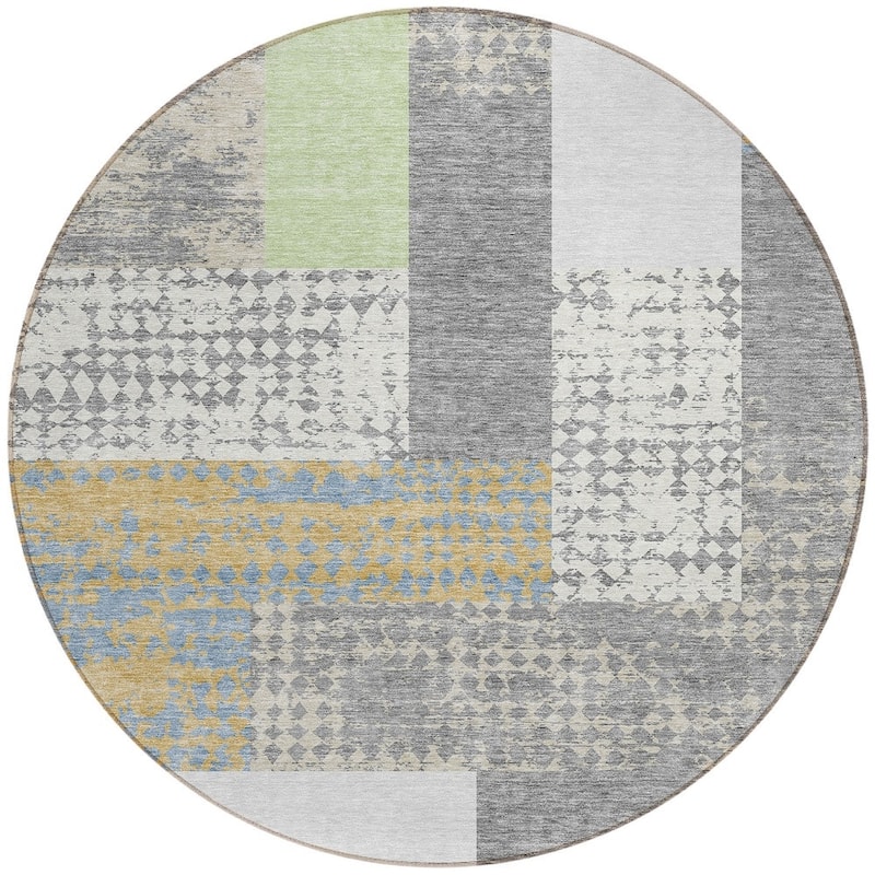 HomeRoots Geometric Transitional Rectangle Outdoor Rug
