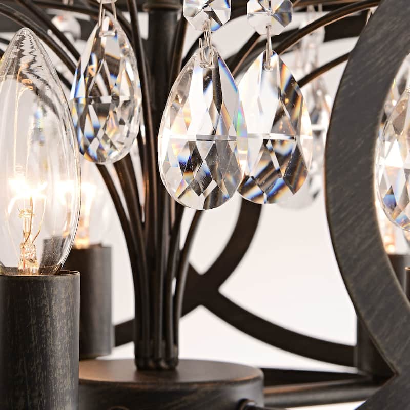 Aurelia 5-light Metal Cage Drum Pendant Chandelier