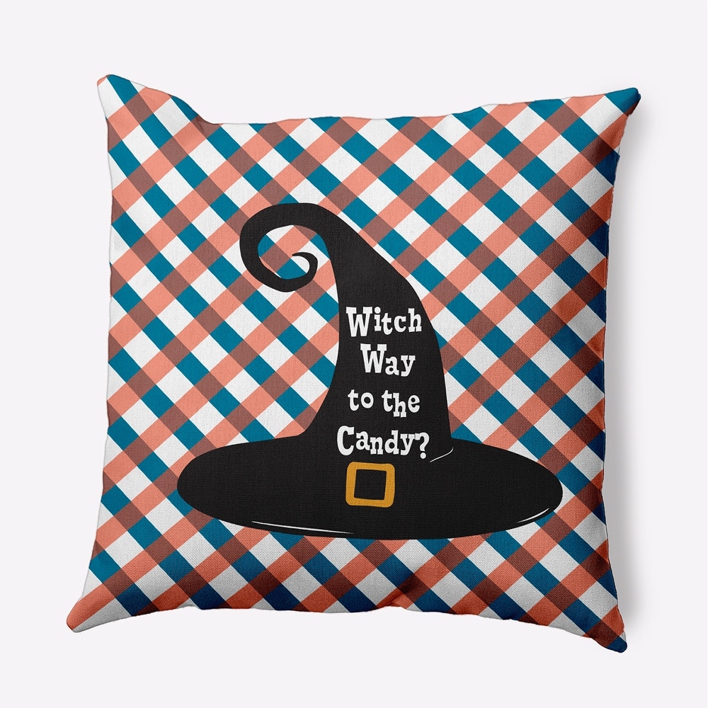 Halloween Witch Way to the Candy Accent Pillow