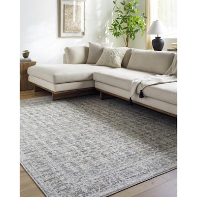Maryjane Traditional Border Fringed Area Rug