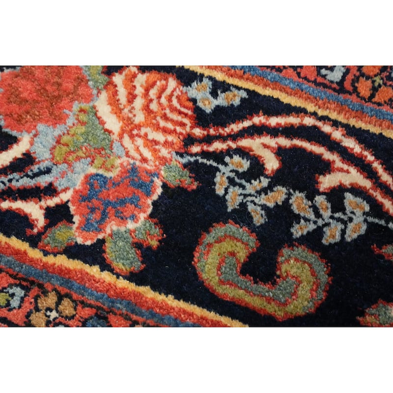 Hand Knotted Oriental 100% Wool Carpet Traditional Floral Oranges & Rust Bidjar Area Rug - 16' 10'' X 10' 6''