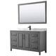 Option Dark Gray / White Carrara Marble Top / Matte Black