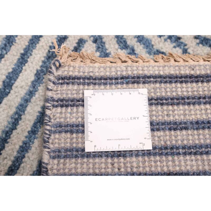 ECARPETGALLERY Hand-knotted Peshawar Ziegler Light Blue Wool Rug - 5'0 x 6'11