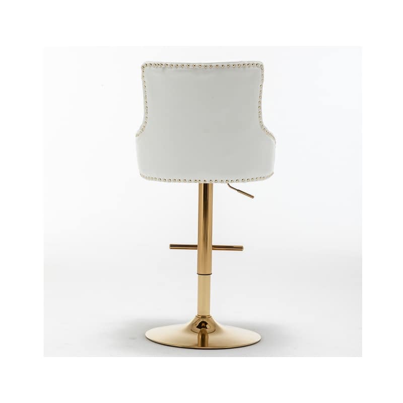 Best Master Furniture Adjustable Swivel Bar Stools with Gold Base (Set of 2)