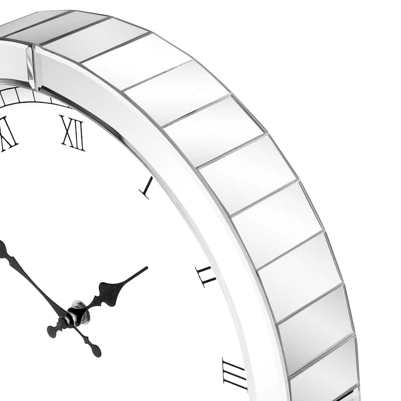 Mirrored Roman Numeral Tabletop Clock