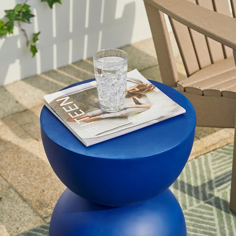 Glitzhome 18"H Modern MGO Faux Terrazzo Garden Stool Planter Stand - 15.75"L X 15.75"W X 17.75"H