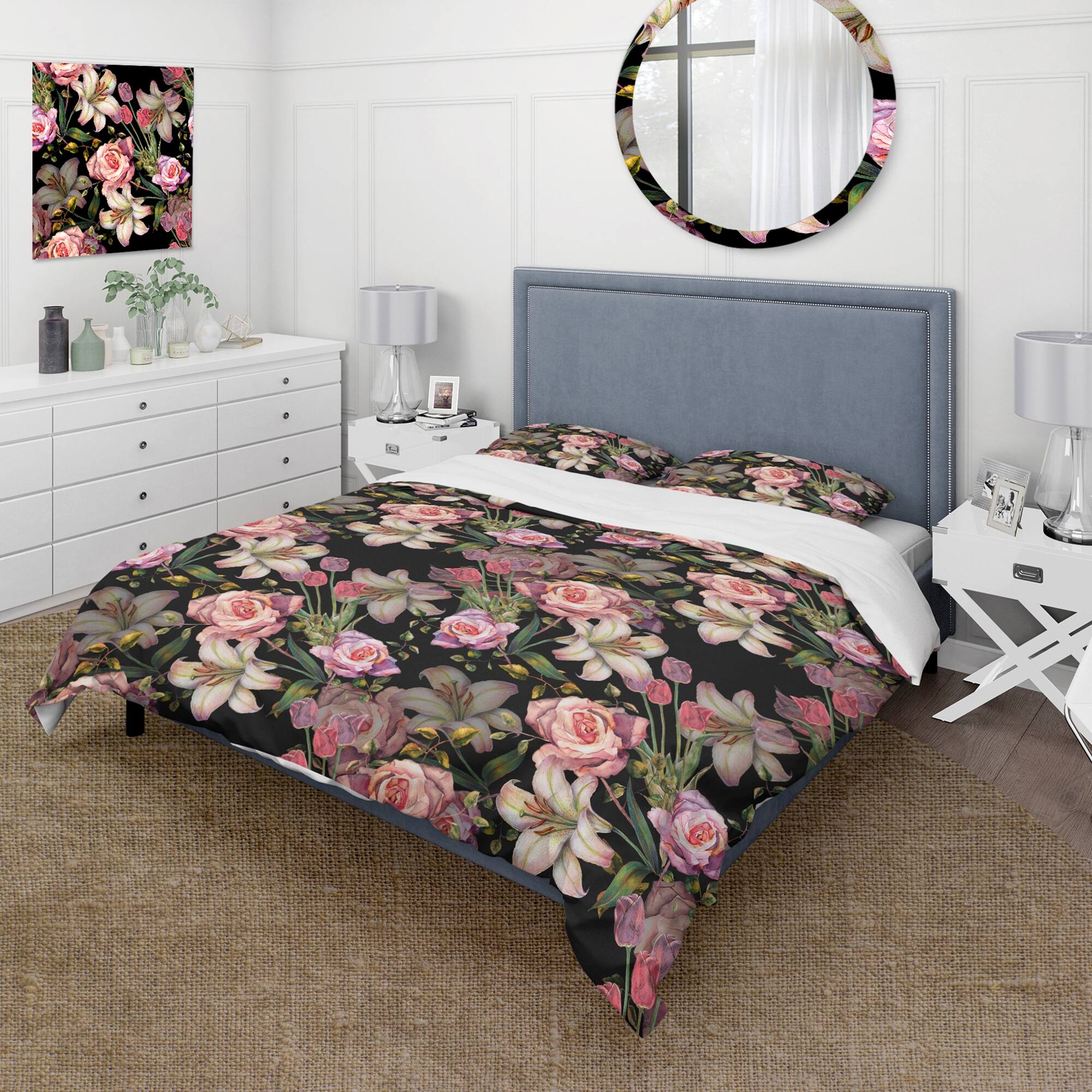 Designart 'Beautiful Bouquet Of Lilies Roses And Tulips' Traditional