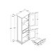 preview thumbnail 13 of 11, GDFStudio - Modern Storage Tall Cabinet with Glass Door and Drawer