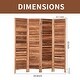 preview thumbnail 31 of 31, 5.6 Ft Tall 4/6/8 Panel Wood Room Divider Folding Privacy Screen