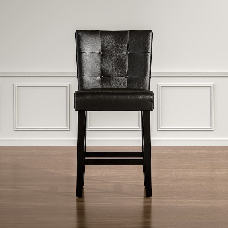 Lisle Modern Dark Espresso 26-inch Counter Height Stool (Set of 2) by Furniture of America